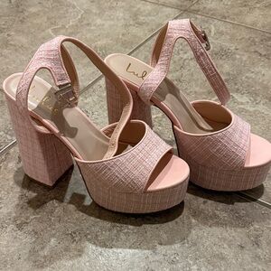 Lulu's Blush Pink Platform Sandals